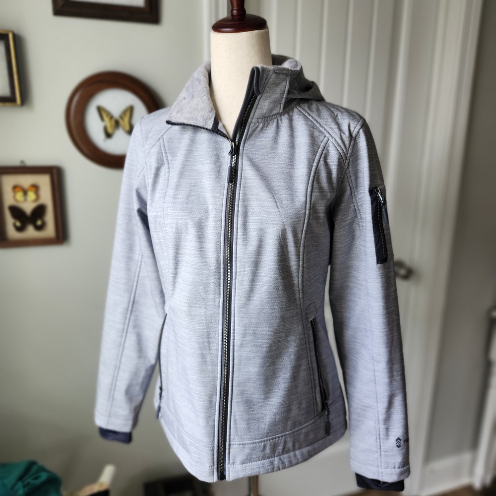 Free Country Light Gray Fleece-Lined Jacket